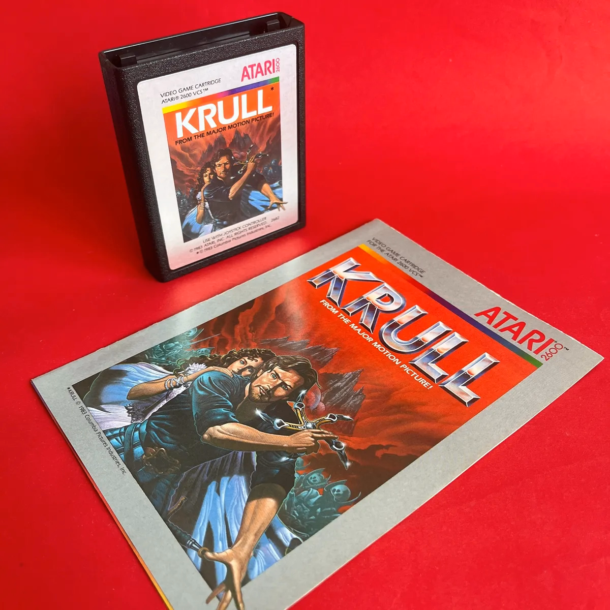 Cartucho e manual de Krull para Atari 2600